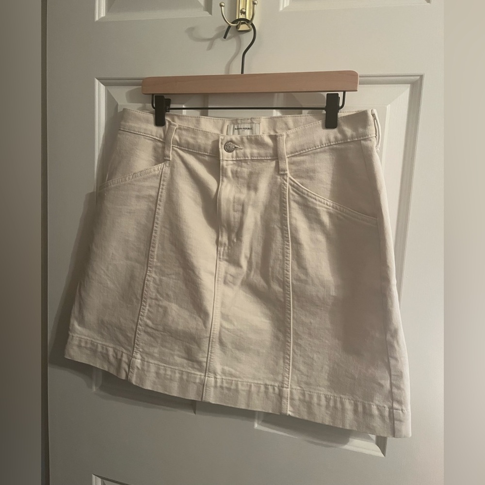 Ecru Denim Mini